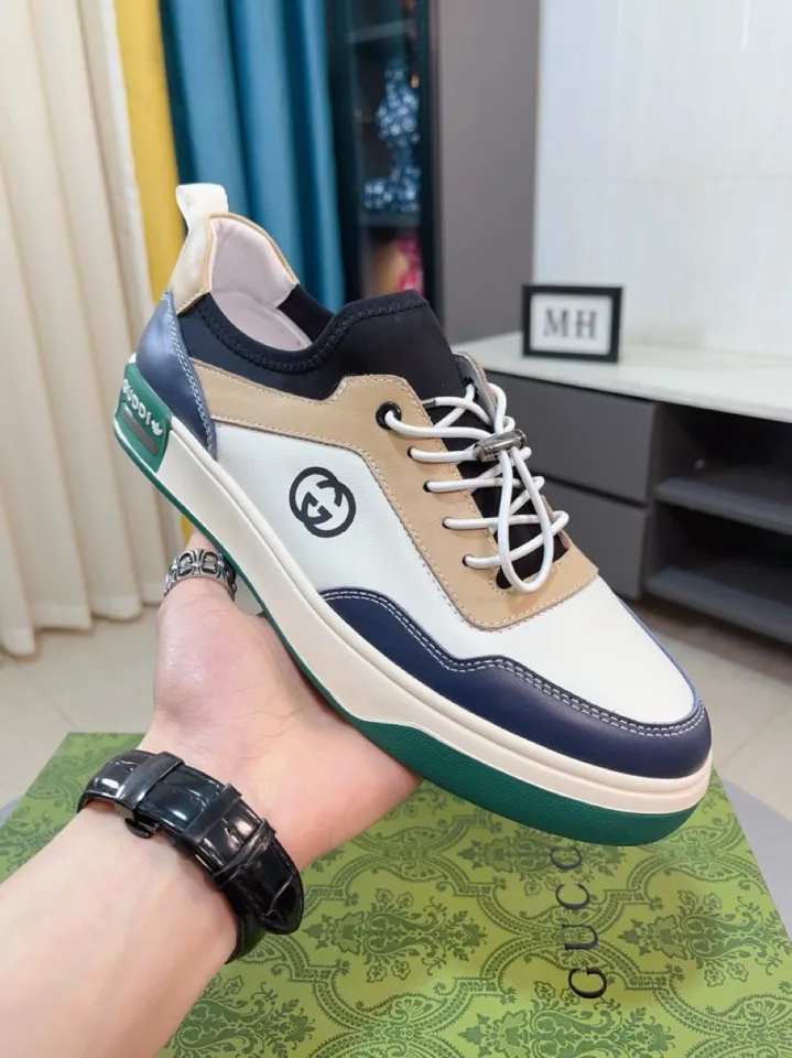 Men's shoes 💰440🌹🌹GUCCI [Gucci] New high-end brand of men's shoes, the latest fashionable casual men's shoes, trendy and versatile style, relaxed and sporty style, uppers imported from Italy, first-layer cowhide, genuine leather lining and ultra-fine workmanship. Original personalized fashionable rubber wear-resistant outsole, light and comfortable on the foot, size 38-44